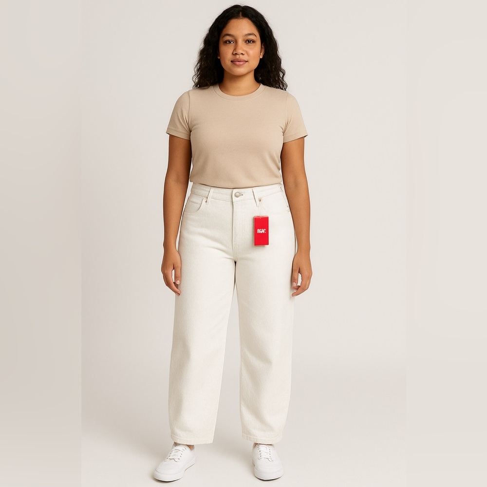 NWT Vans Barrel Jeans White 10
